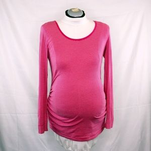 Gap Pink Striped Maternity Tee